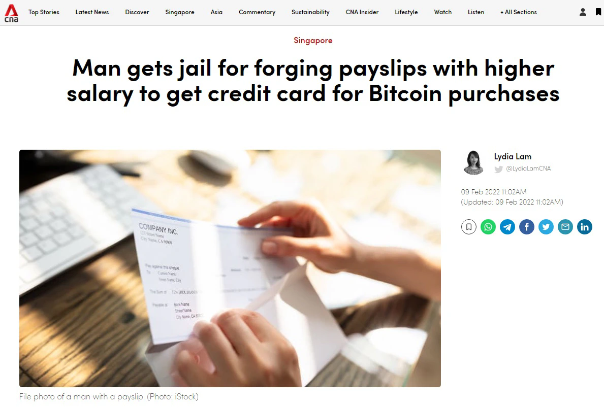 Bitcoin news article