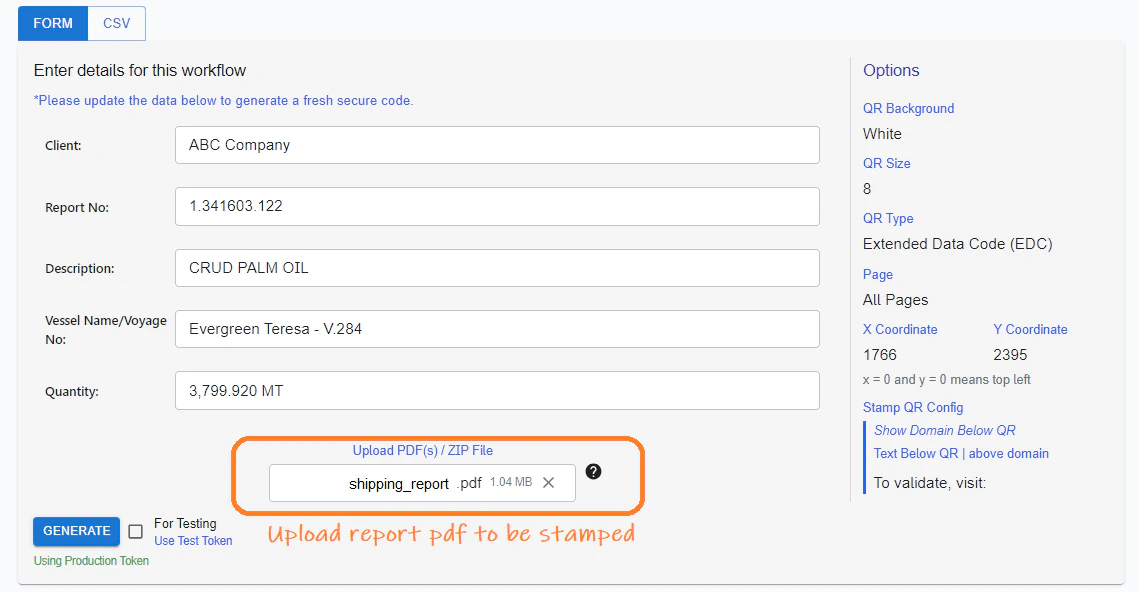qr code secured pdf