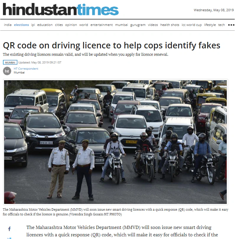 QR codes on driving licenses to help cops identify fakes