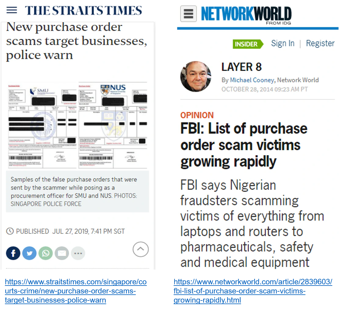 Snapshot of news related to the problem