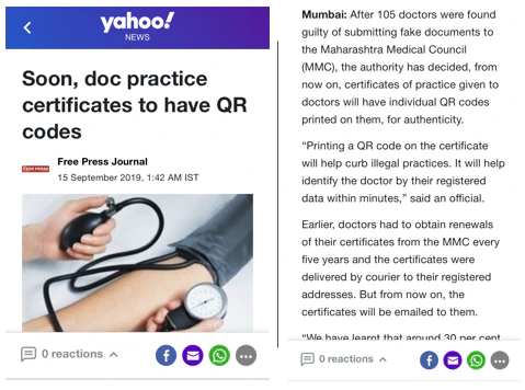 Scam Alert - 105 fake doctors detected in Mumbai !