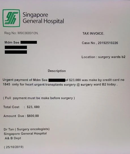 fake hospital bill