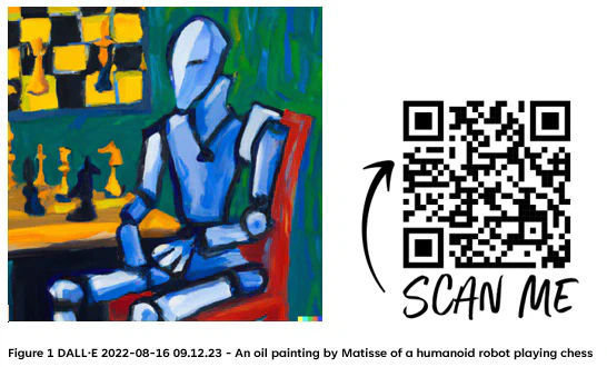 AI image and its QR code