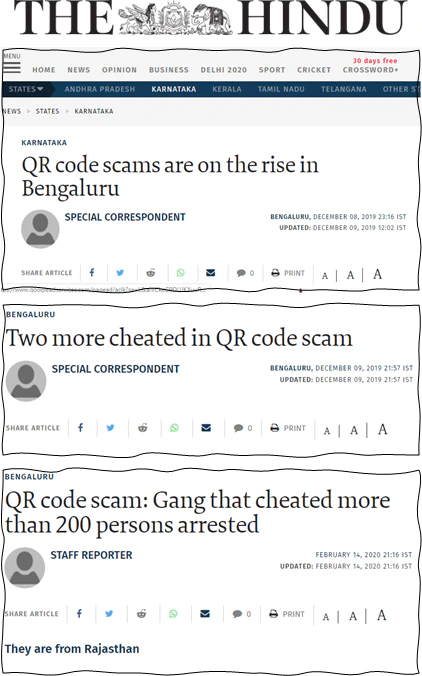 QR Code scams on the rise...