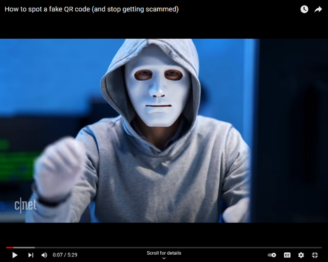 It is 2022 and this is what CNET says about QR codes...