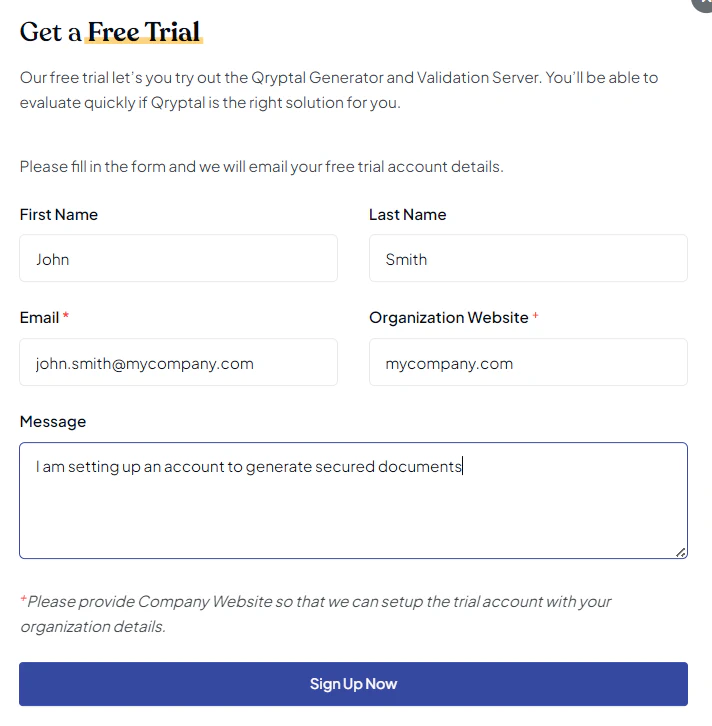 Get a free trial account